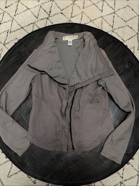 Prairie Underground Slate Gray Draped Zip Utility Jacket